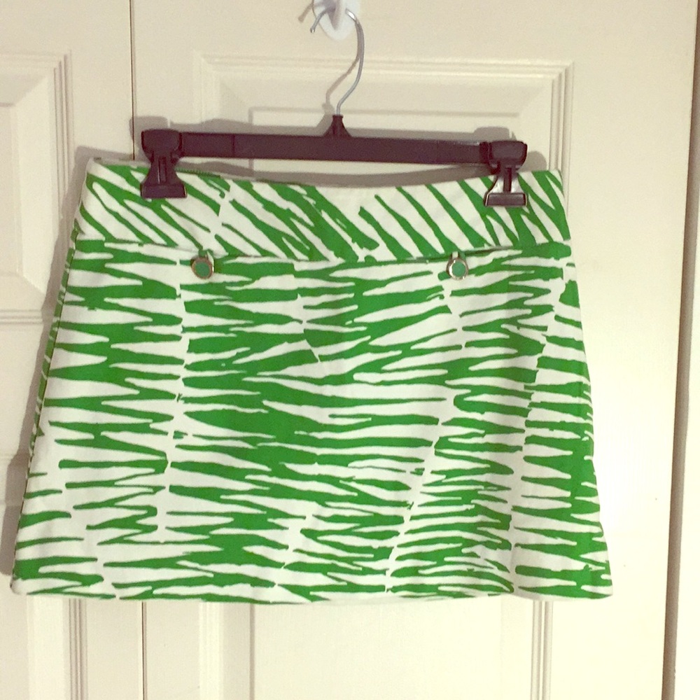 Trina Turk Green Pattern Skirt